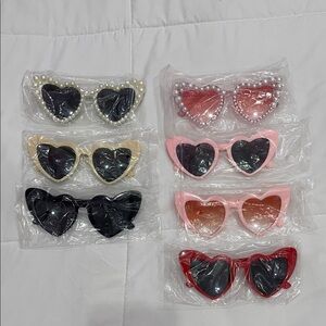 Heart-Shaped Sunglasses Set